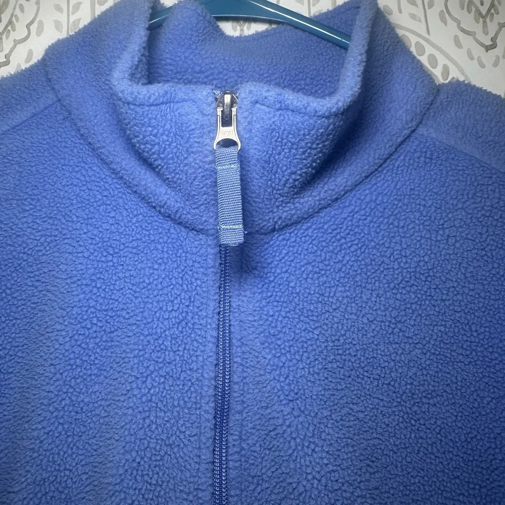Mens Lands End Fleece  Polartec Aircore 200 Fleece Jacket Blue Size L 42-44 Tall